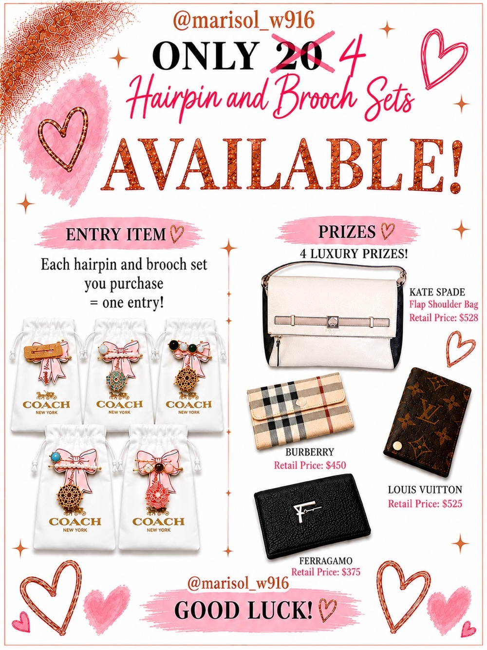 Brooch & Hair pin set